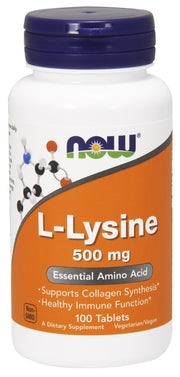 NOW Foods L - lizinas, 500 mg - 100 tablečių