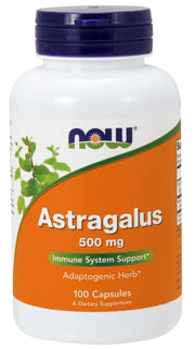 NOW Foods astragalus, 500 mg – 100 kapsulių