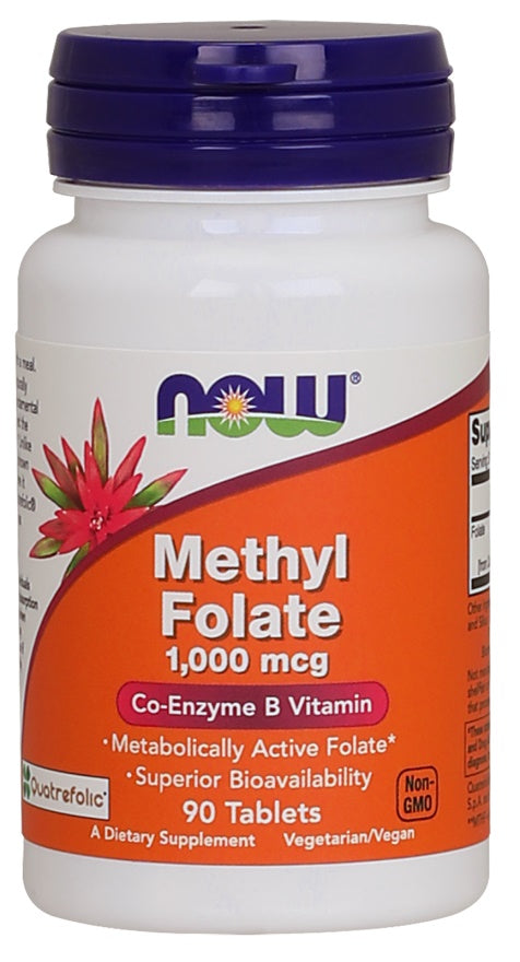 Produkto nuotrauka: NOW Foods Methyl Folate, 1000mcg - 90 tablečių