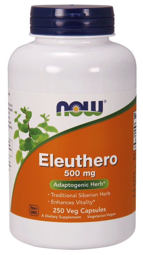 Produkto nuotrauka: NOW Foods Eleuthero, 500mg - 250 kapsulių