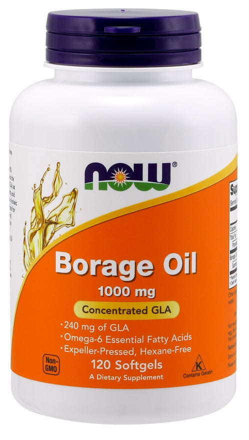 Produkto nuotrauka: NOW Foods Borage Oil, 1000mg - 120 minkštųjų kapsulių