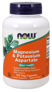 Produkto nuotrauka: NOW Foods Magnesium & Potassium Aspartate with Taurine - 120 kapsulių