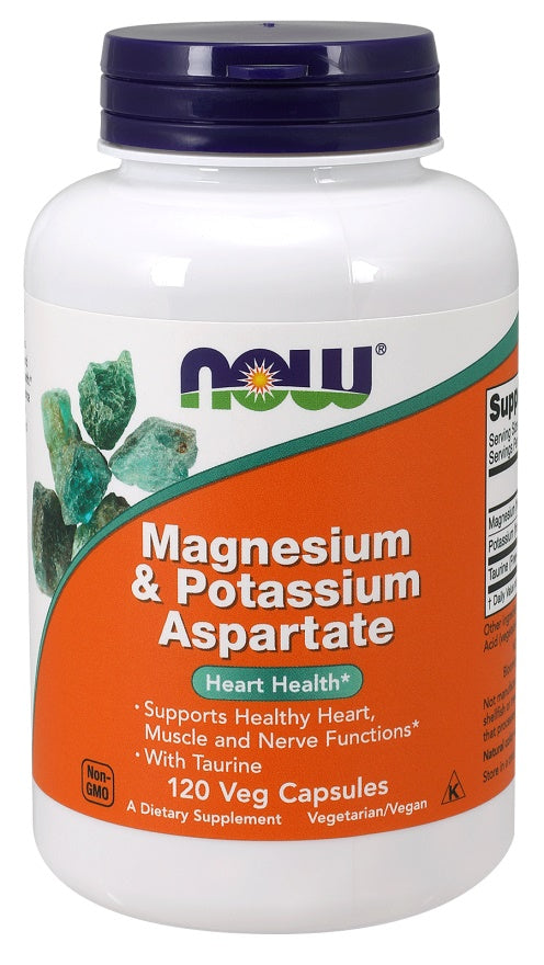 Produkto nuotrauka: NOW Foods Magnesium & Potassium Aspartate with Taurine - 120 kapsulių