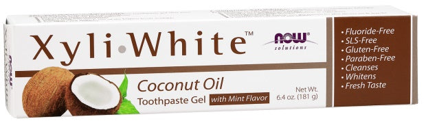 NOW Foods XyliWhite, dantų pastos gelis su kokosų aliejumi - 181 g