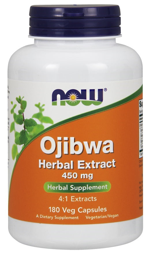 Produkto nuotrauka: NOW Foods Ojibwa Herbal Extract, 450mg - 180 kapsulių