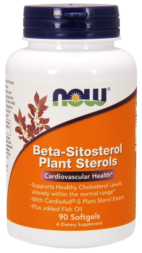 Produkto nuotrauka: NOW Foods Beta-Sitosterol Plant Sterols - 90 minkštųjų kapsulių