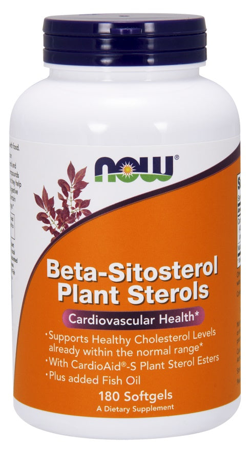 Produkto nuotrauka: NOW Foods Beta-Sitosterol Plant Sterols - 180 minkštųjų kapsulių