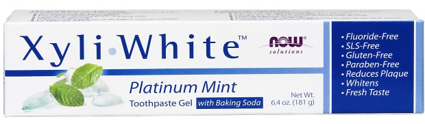 Produkto nuotrauka: NOW Foods XyliWhite, Platinum Mint Toothpaste Gel w/Baking Soda - 181 g