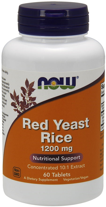 Produkto nuotrauka: NOW Foods Red Yeast Rice Concentrated 10:1 Extract, 1200mg - 60 tablečių