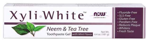 Produkto nuotrauka: NOW Foods XyliWhite, Neem & Tea Tree Toothpaste Gel - 181 g