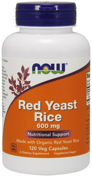 NOW Foods raudonųjų mielių ryžiai, 600 mg – 120 kapsulių
