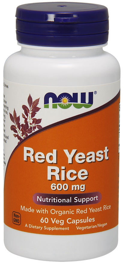 NOW Foods raudonųjų mielių ryžiai, 600 mg – 60 kapsulių