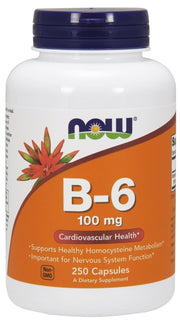 Produkto nuotrauka: NOW Foods Vitamin B-6, 100mg - 250 kapsulių
