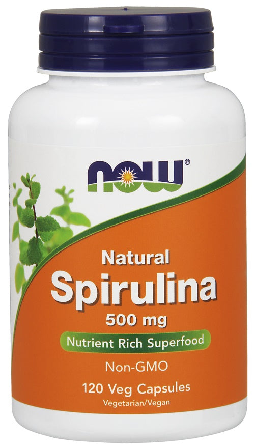 Produkto nuotrauka: NOW Foods Spirulina - natūralus, 500mg - 120 kapsulių