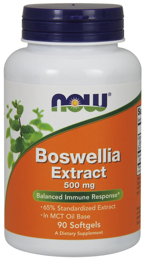 Produkto nuotrauka: NOW Foods Boswellia Extract, 500mg - 90 minkštųjų kapsulių