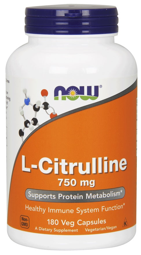 NOW Foods L - citrulinas, 750 mg – 180 kapsulių