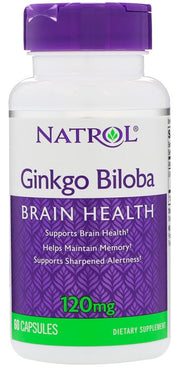 Natrol Ginkgo Biloba, 120 mg - 60 kapsulių