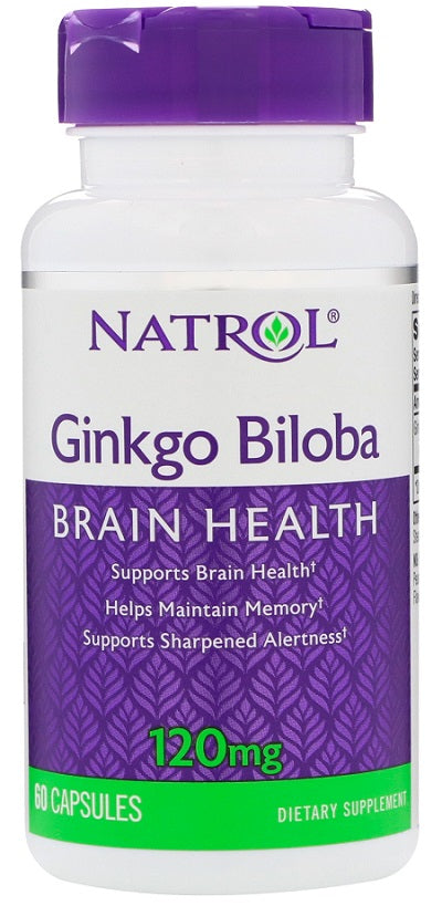 Natrol Ginkgo Biloba, 120 mg - 60 kapsulių