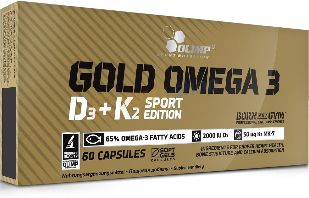 Olimp Nutrition Gold Omega 3 D3 + K2 Sport Edition - 60 kapsulių