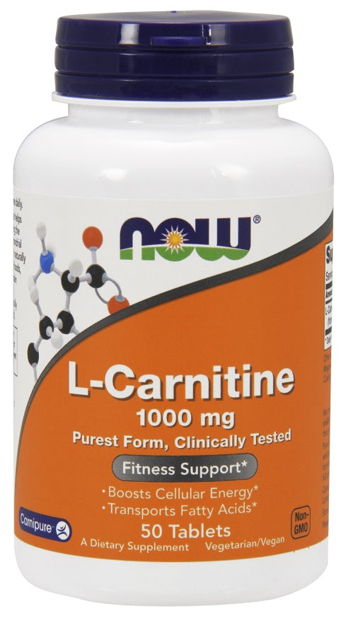 Produkto nuotrauka: NOW Foods L-Carnitine, 1000mg - 50 tablečių