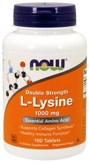 NOW Foods L - lizinas, 1000 mg - 100 tablečių