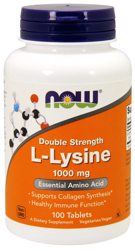 NOW Foods L - lizinas, 1000 mg - 100 tablečių