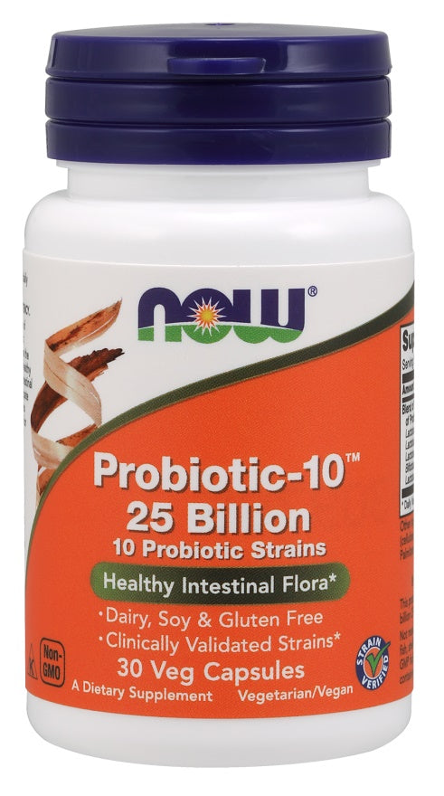 Produkto nuotrauka: NOW Foods Probiotic-10, 25 Billion - 30 kapsulių