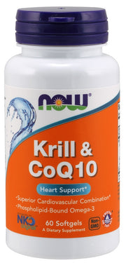 NOW Foods krilis ir kofermentas Q10 – 60 kapsulių