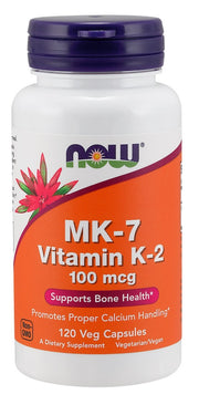 NOW Foods MK - 7 vitaminas K - 2, 100 mcg - 120 kapsulių