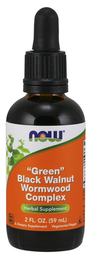 NOW Foods žaliųjų juodųjų riešutų ir pelynų kompleksas – 59 ml.