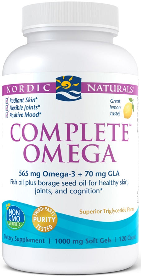 Nordic Naturals Complete Omega, 565 mg citrinų skonio – 120 kapsulių