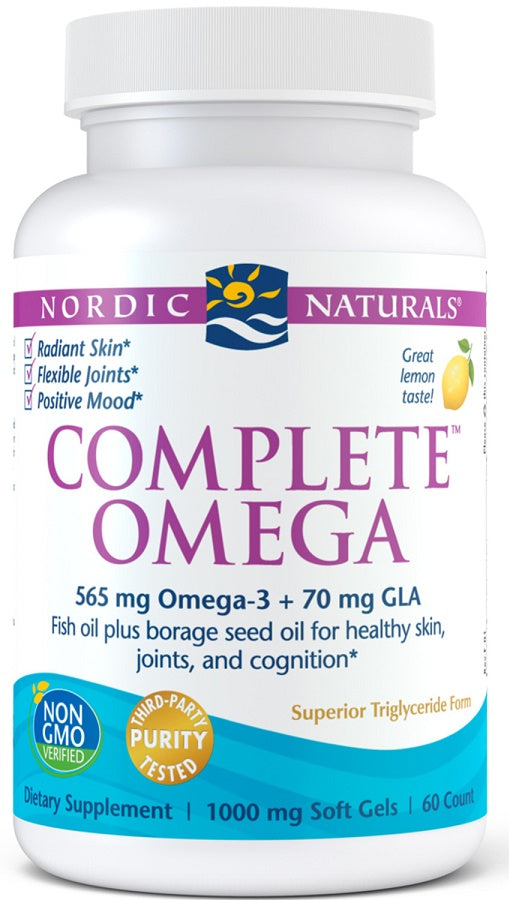 Nordic Naturals Complete Omega, 565 mg citrinų skonio – 60 kapsulių