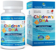 Nordic Naturals vaikams skirtos DHA, 250 mg Omega - 3 braškių skonio – 90 mini kapsulių