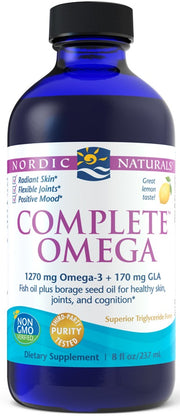 Nordic Naturals Complete Omega, 1270 mg citrinų skonio – 237 ml.
