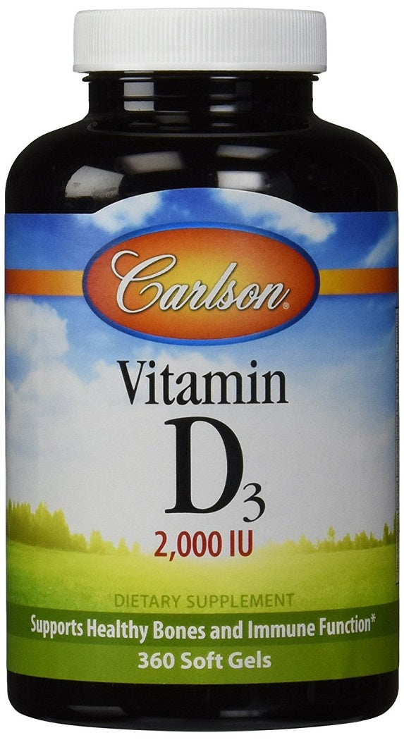 Carlson Labs vitaminas D3, 2000 TV – 360 gelių
