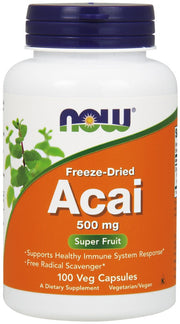 Produkto nuotrauka: NOW Foods Acai, 500mg - 100 kapsulių