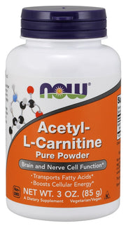 NOW Foods acetil - L - karnitinas, gryni milteliai – 85 g