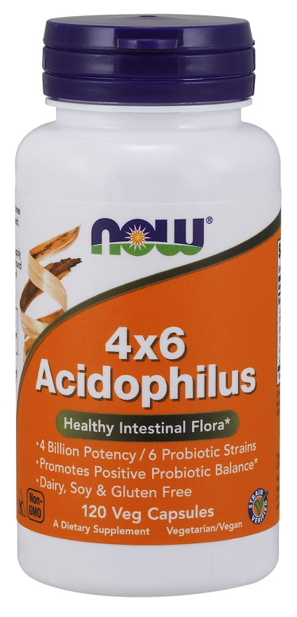 Produkto nuotrauka: NOW Foods Acidophilus 4X6 - 120 kapsulių