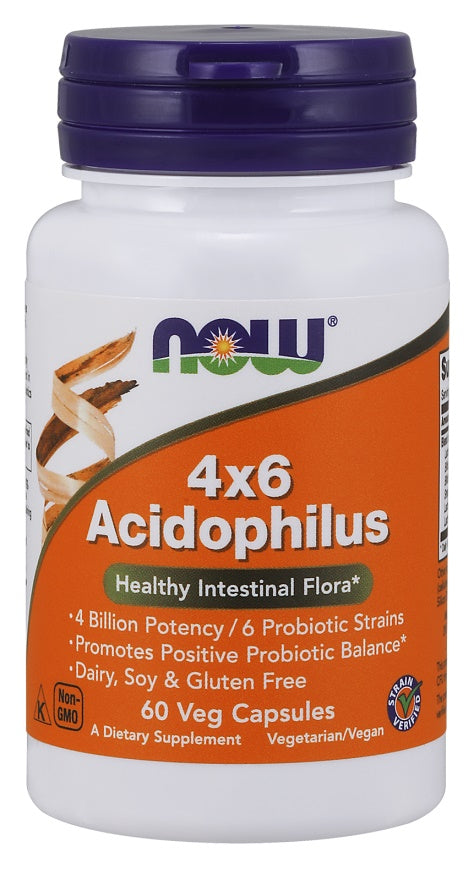 NOW Foods Acidophilus 4X6 – 60 kapsulių