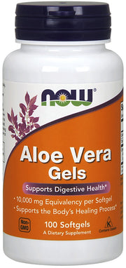 Produkto nuotrauka: NOW Foods Aloe Vera Gels - 100 minkštųjų kapsulių