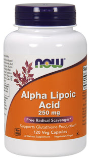 NOW Foods alfa lipoinė rūgštis, 250 mg – 120 kapsulių