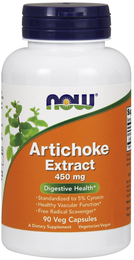 Produkto nuotrauka: NOW Foods Artichoke Extract, 450mg - 90 kapsulių