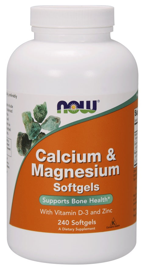 NOW Foods kalcis ir magnis su vitaminu D ir cinku – 240 kapsulių