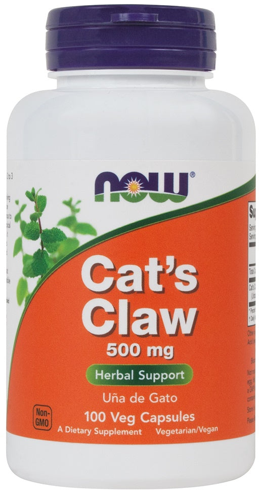 NOW Foods katės letena, 500 mg – 100 kapsulių
