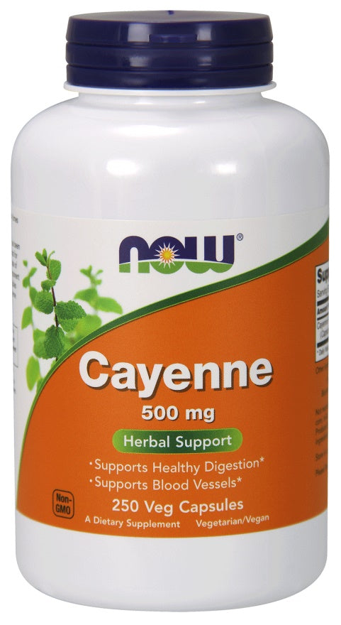 Produkto nuotrauka: NOW Foods Cayenne, 500mg - 250 kapsulių