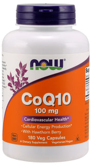 NOW Foods CoQ10 su gudobelės uogomis, 100 mg – 180 kapsulių