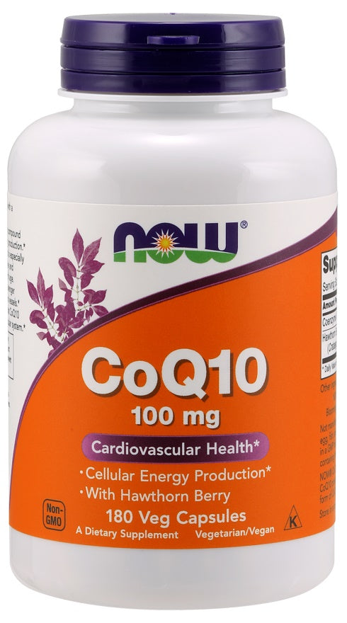 NOW Foods CoQ10 su gudobelės uogomis, 100 mg – 180 kapsulių