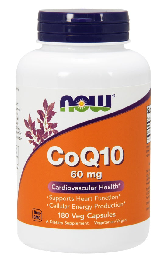Produkto nuotrauka: NOW Foods CoQ10, 60mg - 180 kapsulių