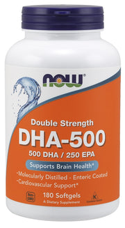 NOW Foods DHA - 500, 500 DHA / 250 EPA - 180 gelių