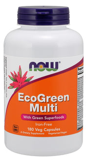 Produkto nuotrauka: NOW Foods Green Multi, Iron Free - 180 kapsulių